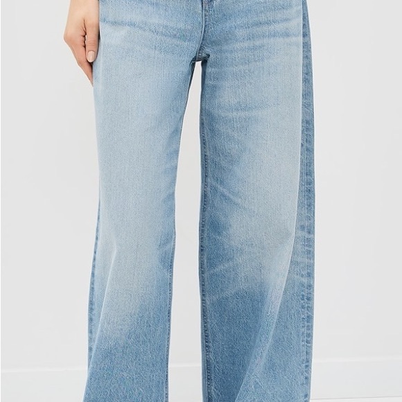 MOUSSY Lowell Super Wide Pants in Light Blue NWT. - Picture 3 of 7